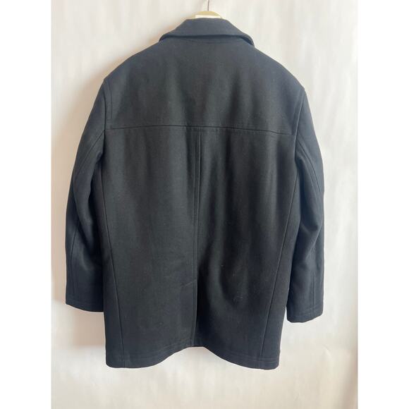 LONDON FOG Men's Wool Blend Coat car coat, overcoat, jacket, black size Medium - Picture 2 of 14